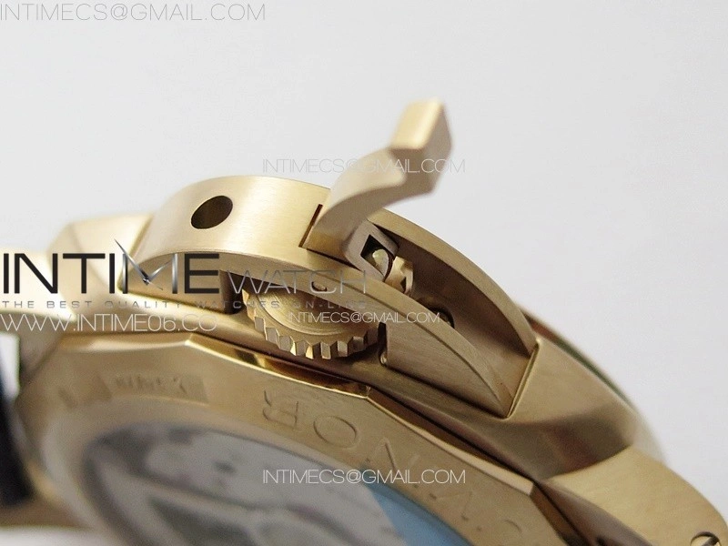 Pre Order PAM1114 RG VSF 1:1 Best Edition Blue Dial on Blue Leather Strap P.9010 Super Clone